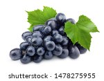 purple grape, isolated on white background, clipping path, full depth of field