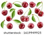 Cherry Isolated On White...