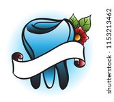 Tooth  Flower And Banner Ribbon ...