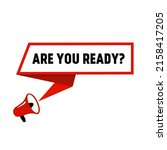 are you ready   banner with... | Shutterstock .eps vector #2158417205
