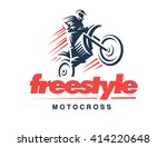 motorcycle logo illustration ... | Shutterstock .eps vector #414220648