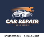 logo car repair on dark... | Shutterstock . vector #640162585