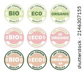 set of eco  bio  organic... | Shutterstock .eps vector #2146307155