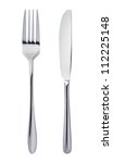 Knife And Fork Isolated On...
