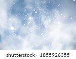 blue snowfall bokeh background  ... | Shutterstock . vector #1855926355