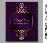 wedding invitation card with... | Shutterstock .eps vector #1428894938