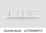 mockup of bookshelf with blank... | Shutterstock .eps vector #1170048472