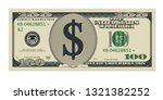 one hundred dollar bill. high... | Shutterstock .eps vector #1321382252