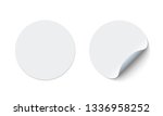 blank round adhesive stickers... | Shutterstock .eps vector #1336958252