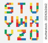 alphabet from colorful brick... | Shutterstock .eps vector #2024262662