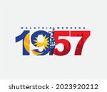 independence day  malay  hari... | Shutterstock .eps vector #2023920212