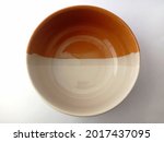 White And Brown Ceramic Bowl...