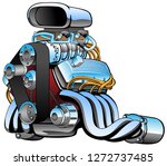 Hot Rod Race Car Engine Cartoon ...