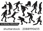 collection of ice skating... | Shutterstock .eps vector #2088990655