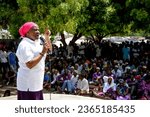 Small photo of The Vice Chairperson of Tanzania's opposition party ACT Wazalendo, Dorothy Semu addresses a speech during the party's political rally in Kilwa district, Lindi Region on March 10, 2023.