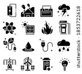 set of energy glyph icon vector ... | Shutterstock .eps vector #1853722618
