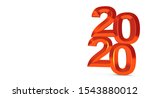 2020 new year isolated on... | Shutterstock . vector #1543880012