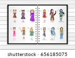collection astrological signs... | Shutterstock .eps vector #656185075