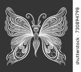 beautiful  butterfly. vector... | Shutterstock .eps vector #730894798