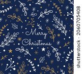 merry christmas  hand drawn... | Shutterstock .eps vector #2060705408