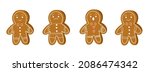 gingerbread man. vector.... | Shutterstock .eps vector #2086474342