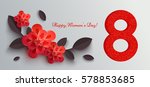 web banner for women's day with ... | Shutterstock .eps vector #578853685