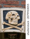 Skull and bones. closeup of an...