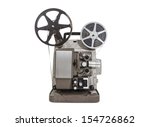 Old Movie Projector With Film...