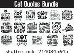  cat quotes svg cut files... | Shutterstock .eps vector #2140845645