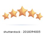 3d vector concept  five stars ... | Shutterstock .eps vector #2018394005