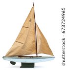 Scale Model Of Old Sailboat On...