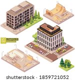 vector isometric buildings and... | Shutterstock .eps vector #1859721052