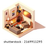 vector isometric modern living... | Shutterstock .eps vector #2169911295