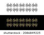 decorative border in retro... | Shutterstock .eps vector #2086849225