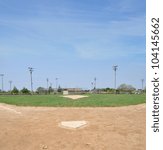 Small photo of Empty Baseball Field Home Base
