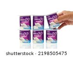 Small photo of Alicante, Spain - August 9, 2022: Six pack of fat free, sugar free (gluten free) Bifidus Priobioticos (priobiotics) yogurt is a Hacendado product.