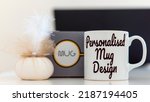 Small photo of personalized mug design. personalised mug mock-up design for e-commerce seller. custom cup mockup print. custom text and image white cup seller. Sublimation printing image or text