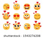 love eyes emoticons vector love ... | Shutterstock .eps vector #1543276208