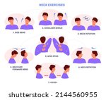 neck syndrome. stretch... | Shutterstock .eps vector #2144560955