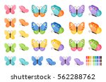 Watercolor Colors Butterflies...