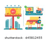 outdoor advertising process | Shutterstock .eps vector #645812455