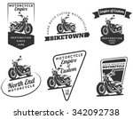 Set Of Classic Motorcycle Logo  ...