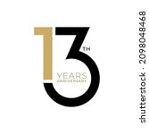 13 year anniversary logo  13th... | Shutterstock .eps vector #2098048468