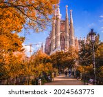 Basilica of the Sagrada Familia in Barcelona, ​​Spain.