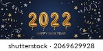 new year 2022 banner in navy... | Shutterstock .eps vector #2069629928