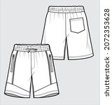 cut and sew men ad boys shorts... | Shutterstock .eps vector #2072353628