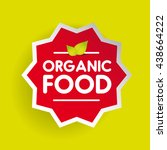 organic food label sticker star | Shutterstock .eps vector #438664222