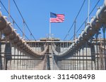 United States Flag At Top Of...