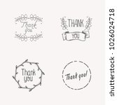 thank you concept with leaves... | Shutterstock .eps vector #1026024718