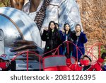 Small photo of New York, NY, USA - November 25, 2021: aespa (K-pop group) at the 95th annual Macy's Thanksgiving Day Parade in NYC